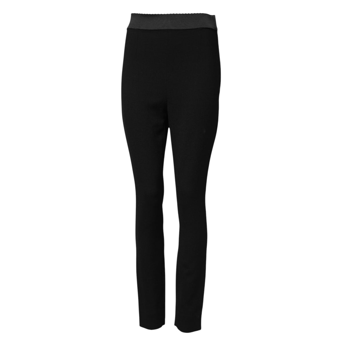 Dolce & Gabbana Black Wool High Waist Leggings
