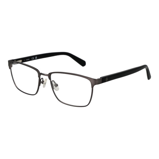 Guess Men's Gunmetal Optical Frames – Rectangle Full-Rim, 55mm