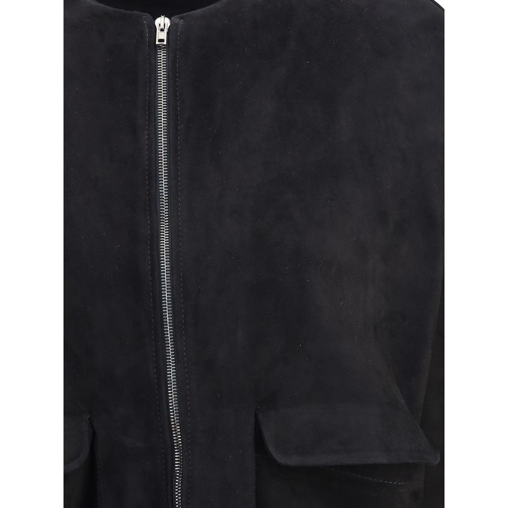 Salvatore Santoro Black Suede Leather Jacket