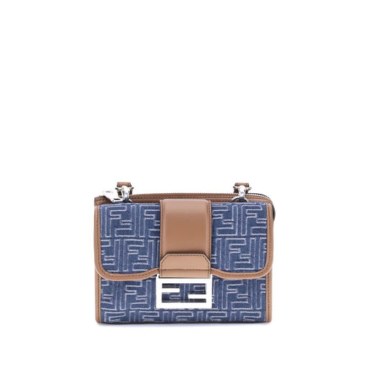 Fendi Baguette Denim Shoulder Bag