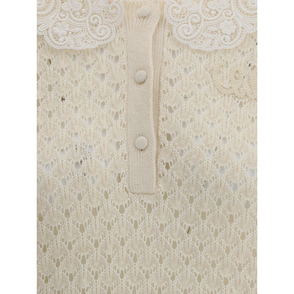 Chloé Sweater with Lace Collar