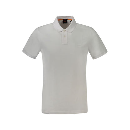 Hugo Boss White Cotton Polo Shirt - Stylish Slim Fit Essential