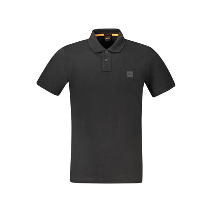 Hugo Boss Black Cotton Polo Shirt - Slim Fit Short Sleeve