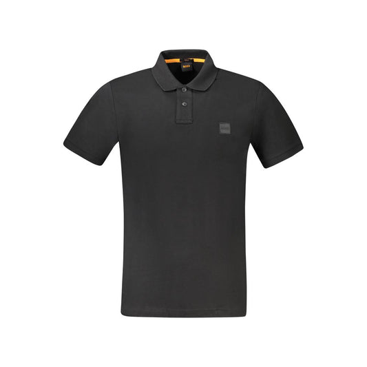 Hugo Boss Black Cotton Polo Shirt - Slim Fit Short Sleeve