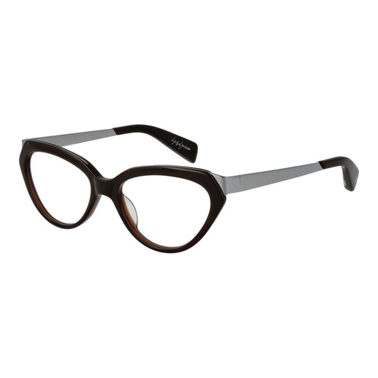 Yohji Yamamoto Unisex Optical Frames – Brown Cat Eye Style