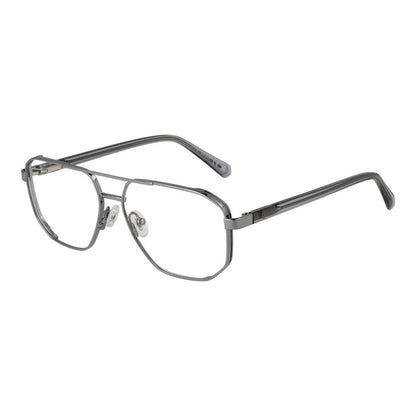 Guess Silver Men’s Optical Frames – Aviator Full-Rim, 55mm