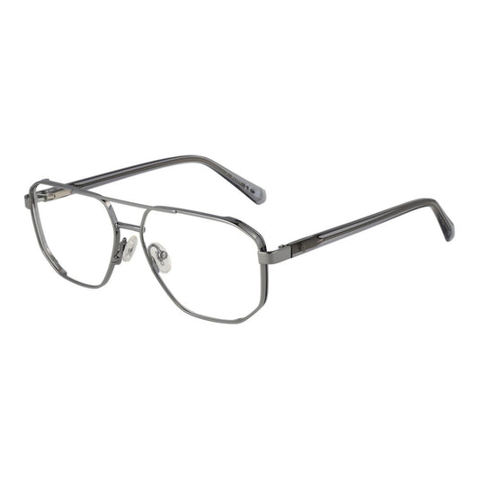 Guess Silver Men’s Optical Frames – Aviator Full-Rim, 55mm