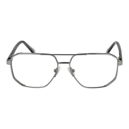Guess Silver Men’s Optical Frames – Aviator Full-Rim, 55mm