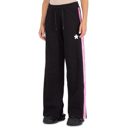 Comme Des Fuckdown Black Cotton Palazzo Tracksuit Bottoms