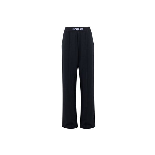 Comme Des Fuckdown Black Wide Leg Joggers