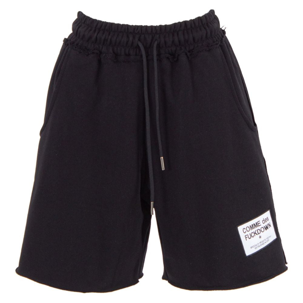 Comme Des Fuckdown Black Cotton Short: Urban Essentials for the Bold