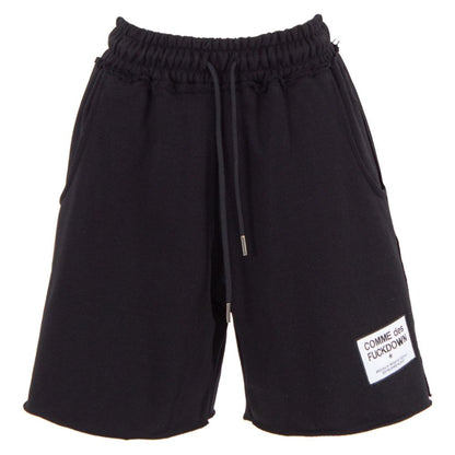 Comme Des Fuckdown Black Cotton Short: Urban Essentials for the Bold