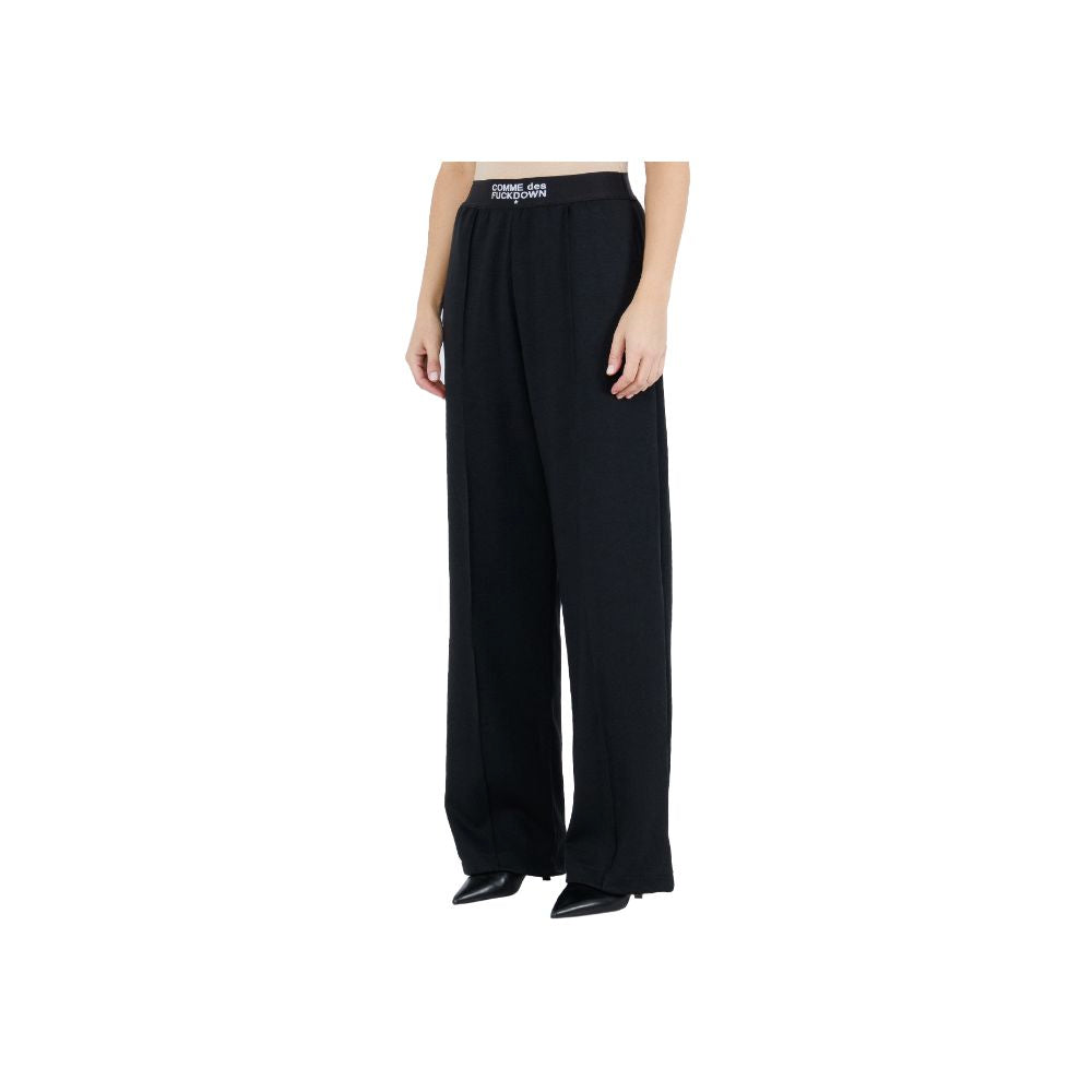 Comme Des Fuckdown Black Wide Leg Joggers