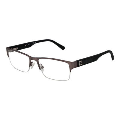 Guess Men’s Optical Glasses – Brown Half-Rim Frame, 56mm