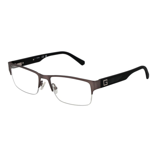 Guess Men’s Optical Glasses – Brown Half-Rim Frame, 56mm