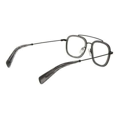 Yohji Yamamoto Men’s Gray Optical Glasses – Aviator Frame, 50mm