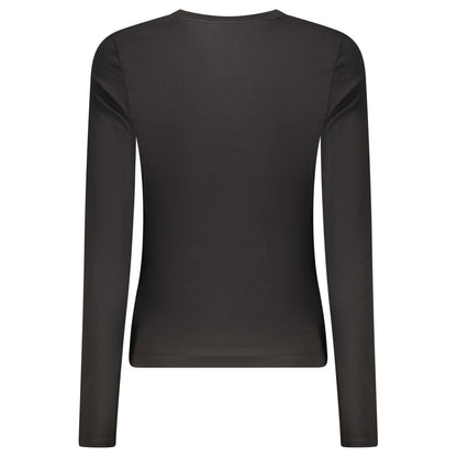 Guess Jeans Black Cotton Long Sleeve T-Shirt