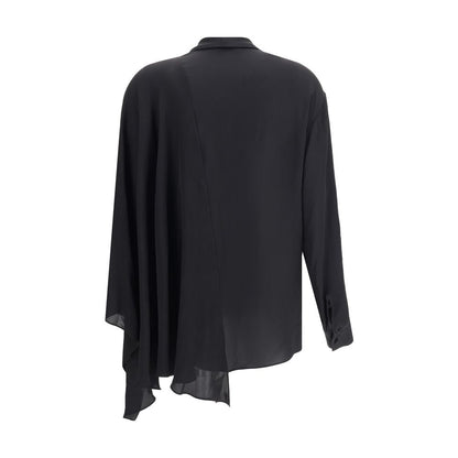 Balenciaga Asymmetrical Silk Blouse