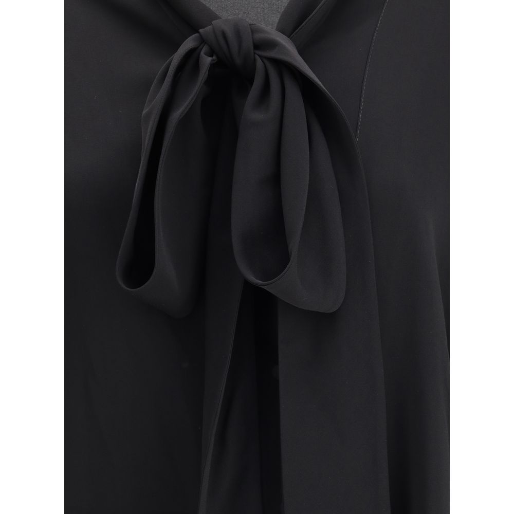 Balenciaga Asymmetrical Silk Blouse