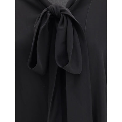 Balenciaga Asymmetrical Silk Blouse