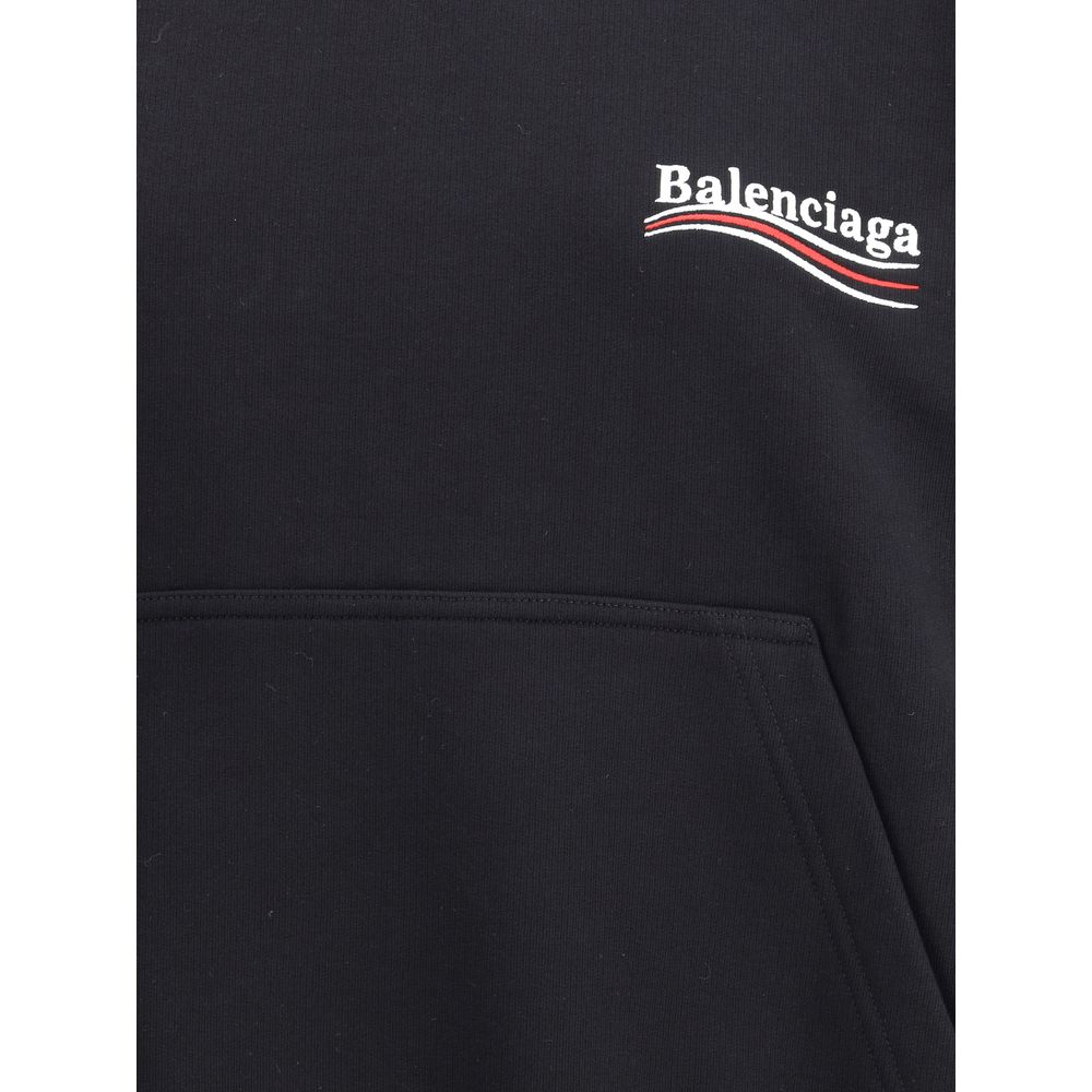 Balenciaga Logoed Hoodie - Bold Oversized Streetwear