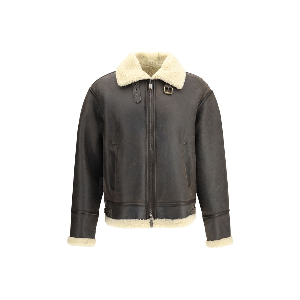 Dsquared2 Aviator Jacket - Shearling Warmth Meets Authentic Style
