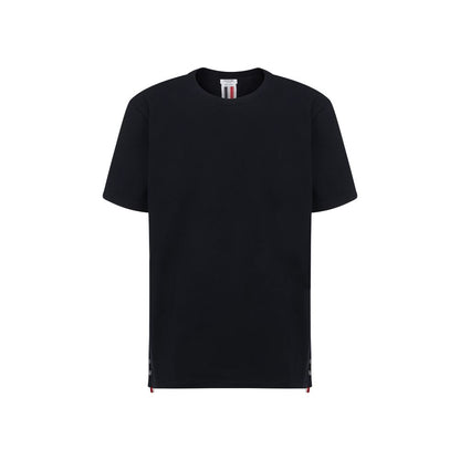 Thom Browne Cotton T-Shirt with Ribbed Collar