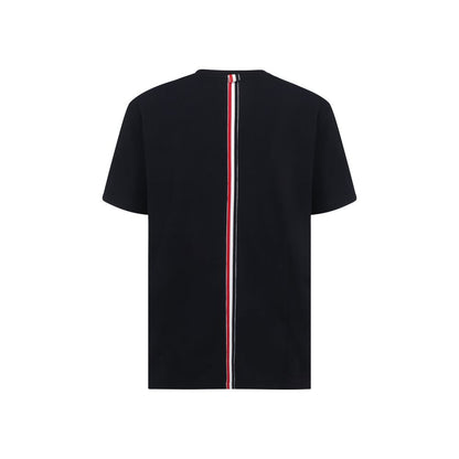 Thom Browne Cotton T-Shirt with Ribbed Collar