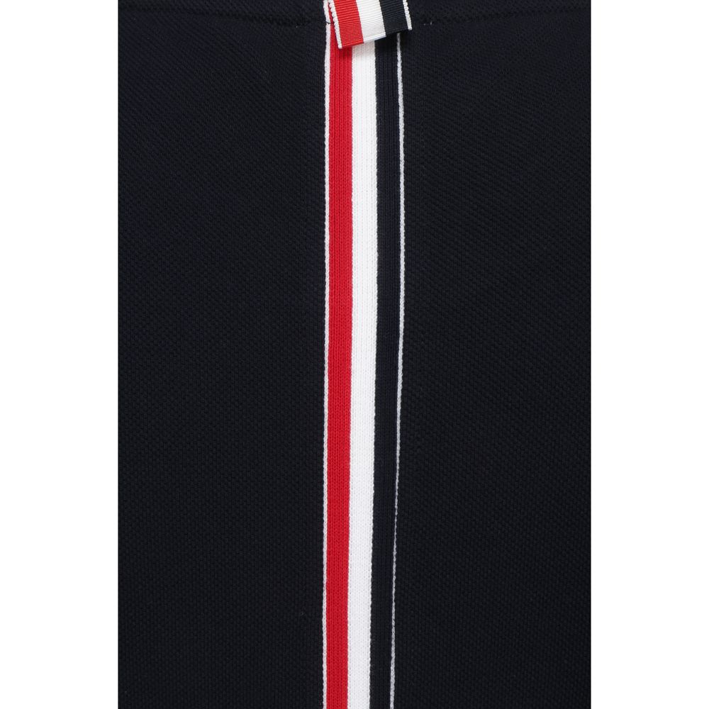 Thom Browne Cotton T-Shirt with Ribbed Collar