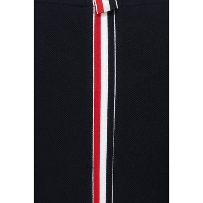 Thom Browne Cotton T-Shirt with Ribbed Collar