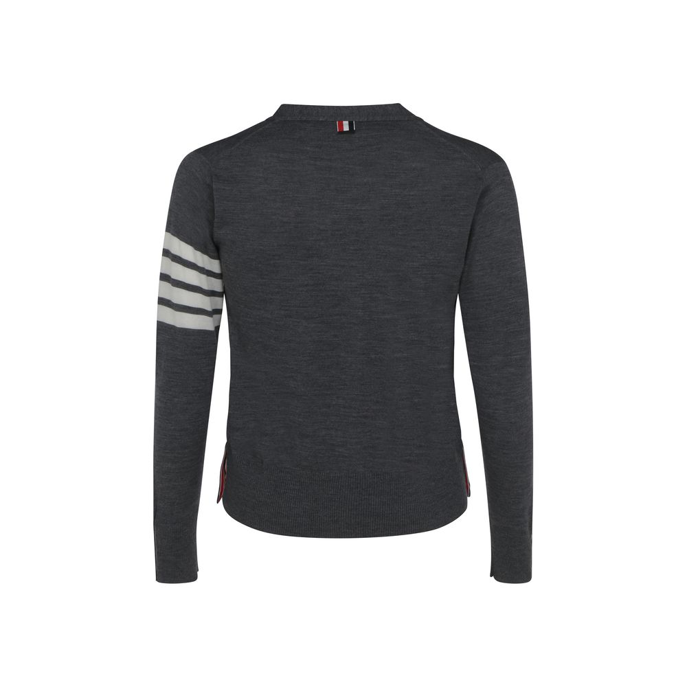 Thom Browne Fleece Wool Cardigan
