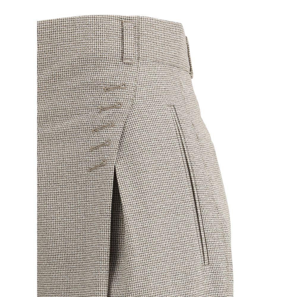 Fendi Pied-de-poule Wool Pants