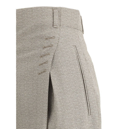 Fendi Pied-de-poule Wool Pants