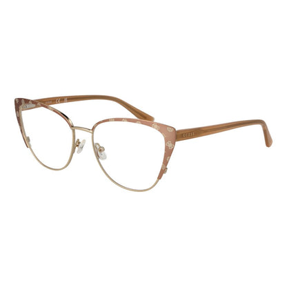 Guess Women's Optical Glasses – Beige Cat Eye Frame, 55mm