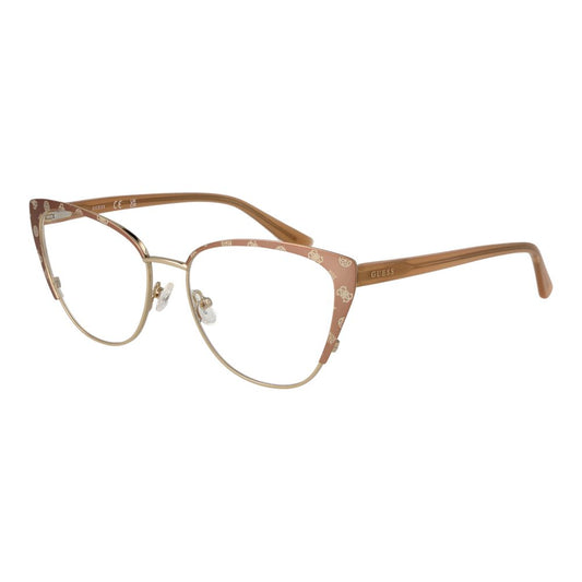 Guess Women's Optical Glasses – Beige Cat Eye Frame, 55mm