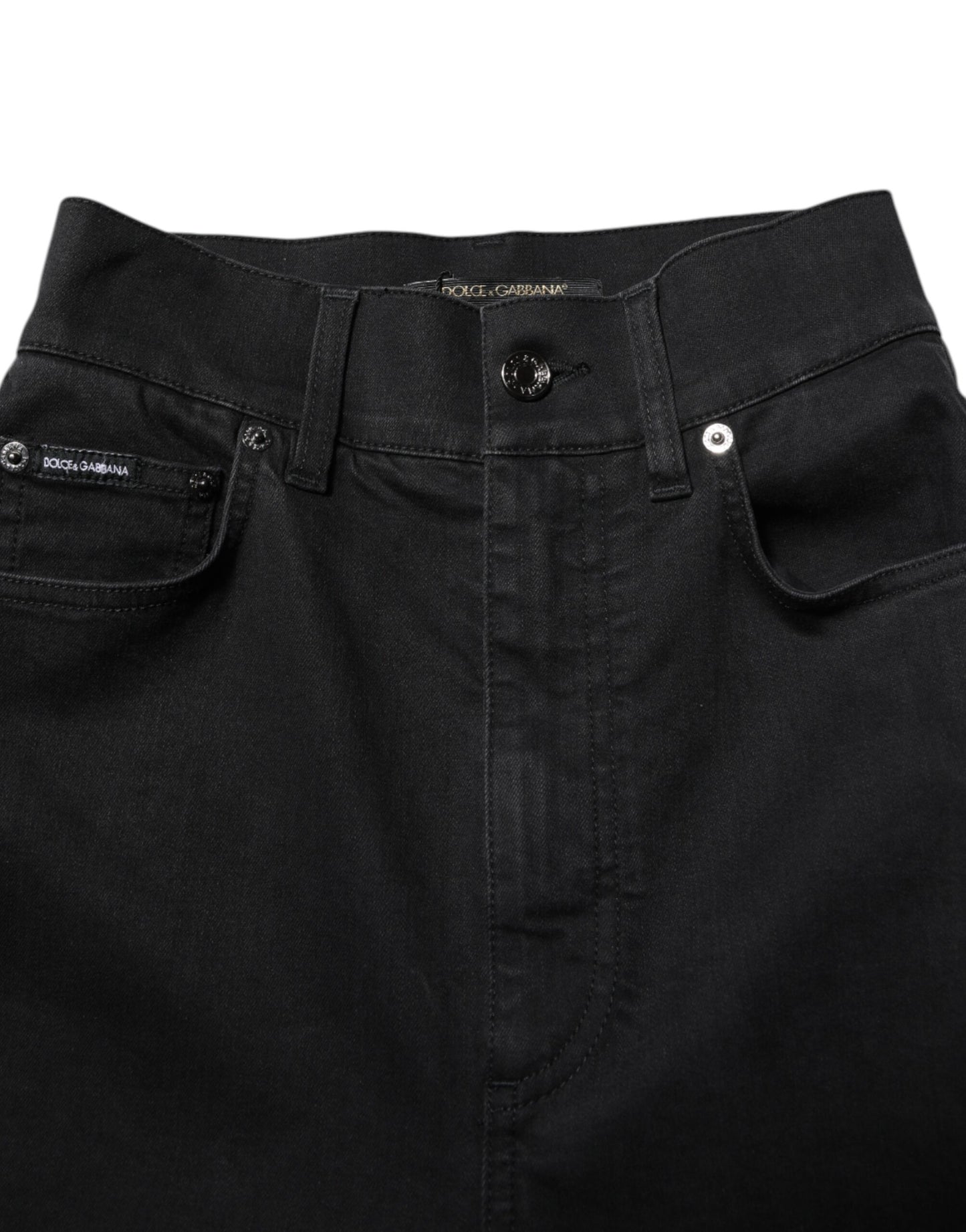 Dolce & Gabbana Black High Waist Skinny Denim Jeans