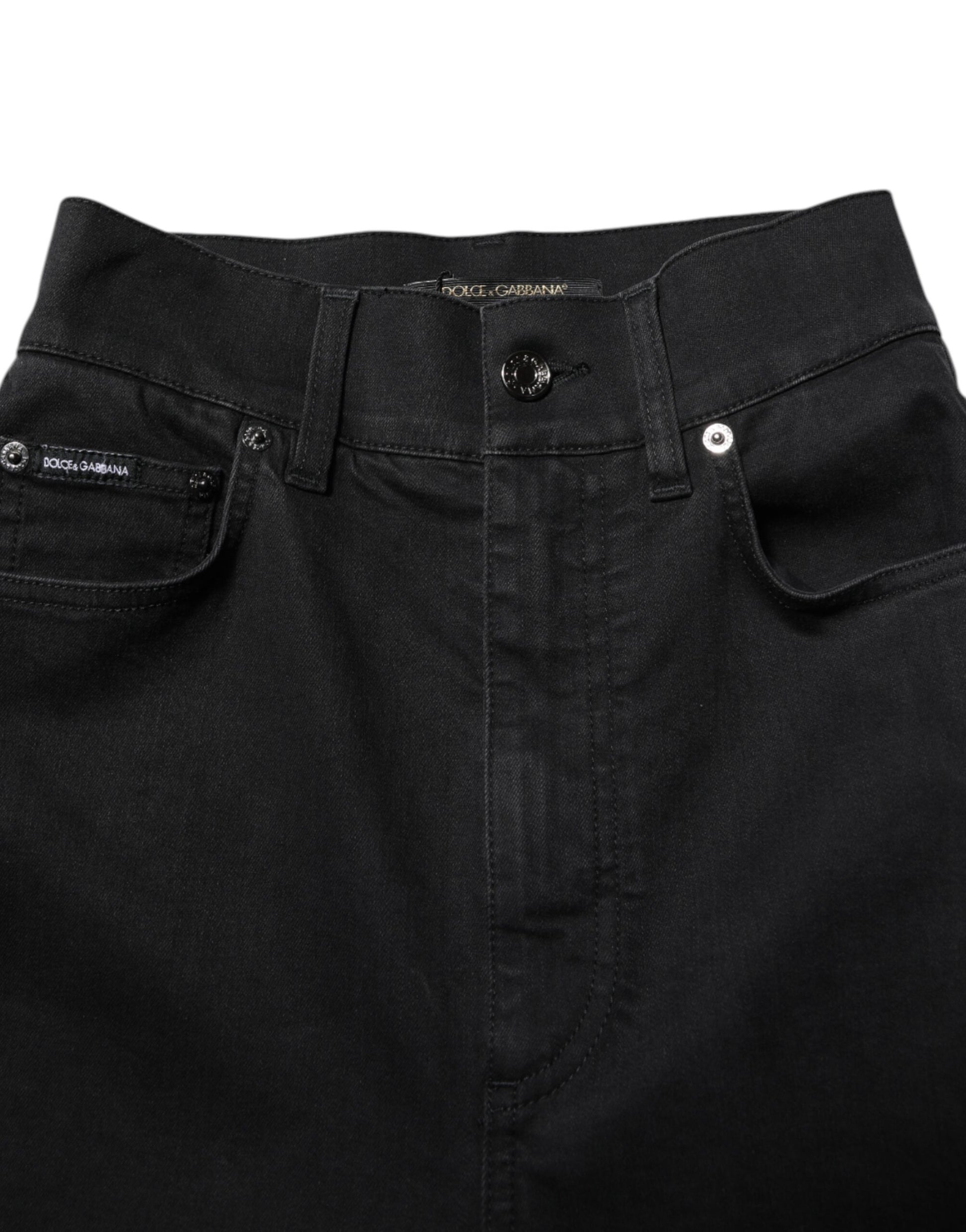 Dolce & Gabbana Black High Waist Skinny Denim Jeans