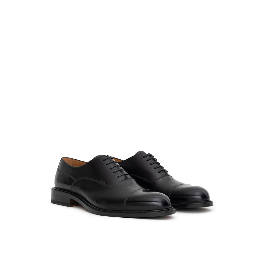 Dior Black Leather Oxford Lace-Up Loafer
