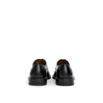 Dior Black Leather Oxford Lace-Up Loafer