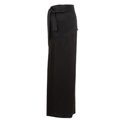 Tom Ford Black Satin Extra Long Skirt