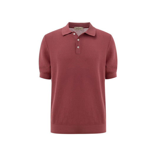 Gran Sasso Red Cotton Polo Shirt - Classic Elegance Redefined