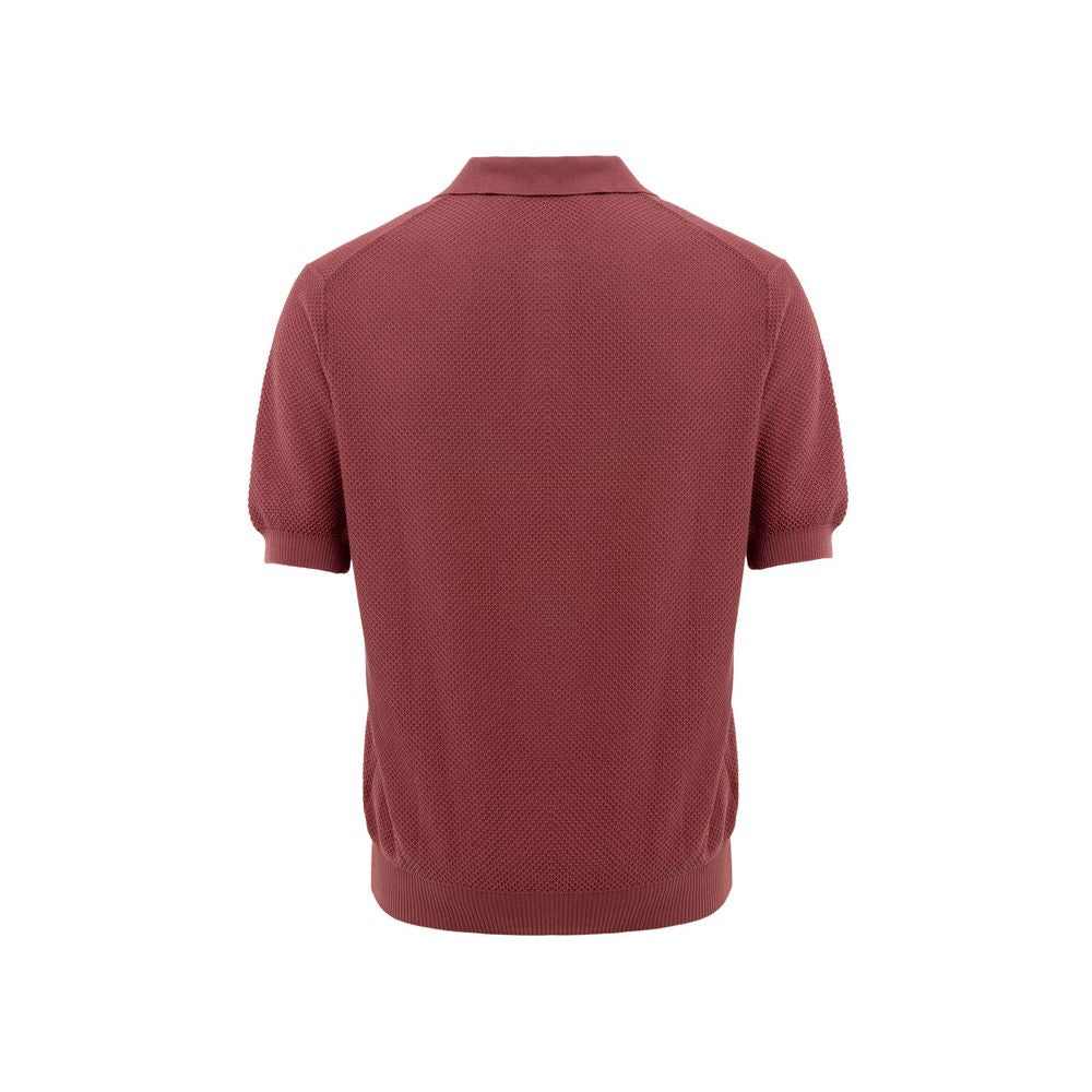 Gran Sasso Red Cotton Polo Shirt - Classic Elegance Redefined