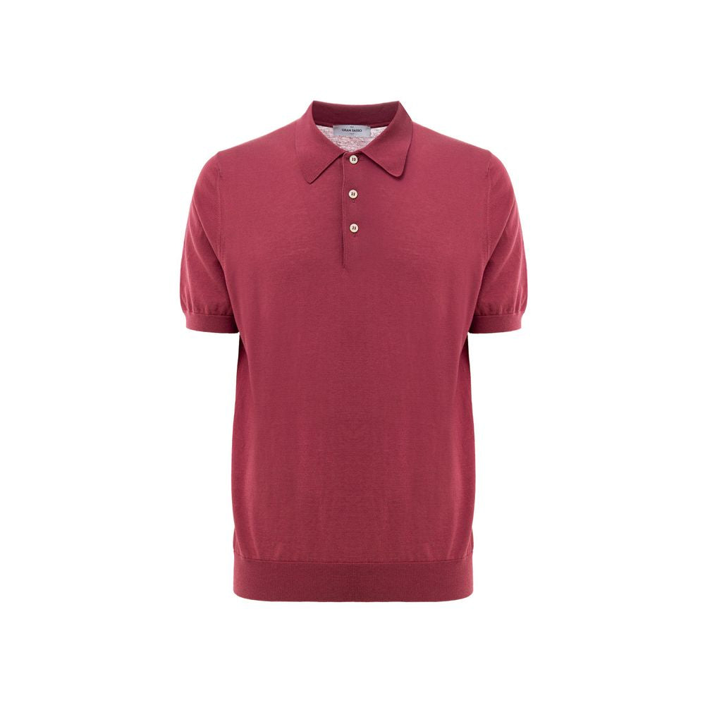 Gran Sasso Red Cotton Polo Shirt - Classic Elegance Redefined