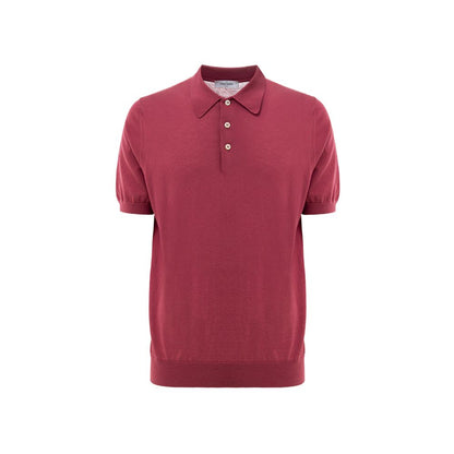 Gran Sasso Red Cotton Polo Shirt - Classic Elegance Redefined