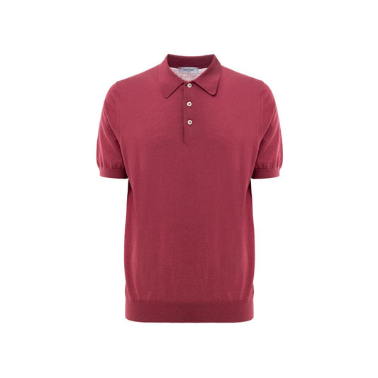 Gran Sasso Red Cotton Polo Shirt - Classic Elegance Redefined