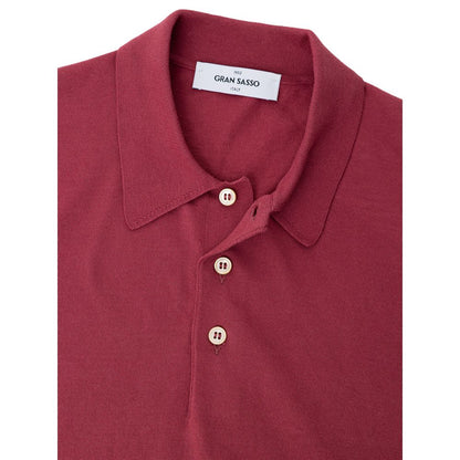 Gran Sasso Red Cotton Polo Shirt - Classic Elegance Redefined