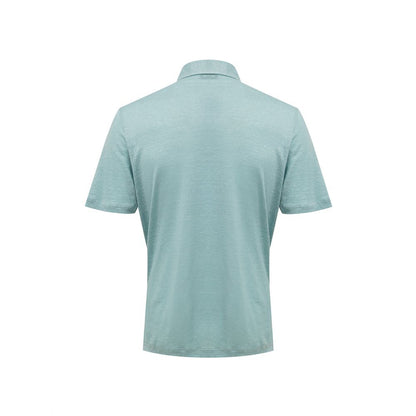 Gran Sasso Blue Linen Polo Shirt - Elevated Comfort and Style