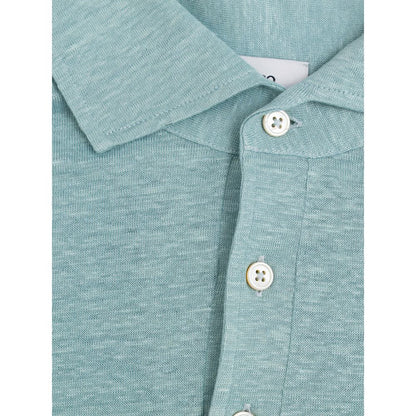 Gran Sasso Blue Linen Polo Shirt - Elevated Comfort and Style