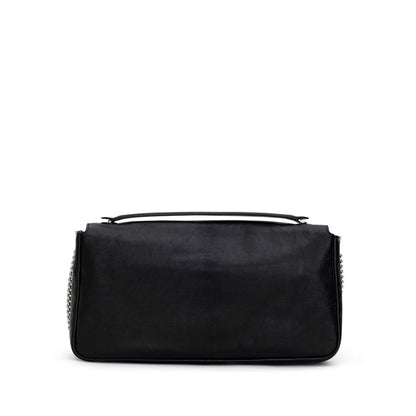 Fendi Black Leather Shoulder Baguette Bag