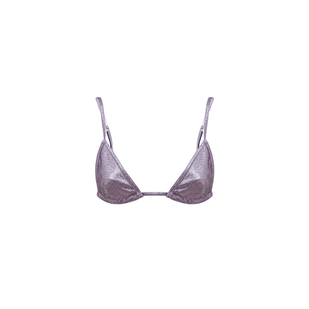 Tom Ford Purple Eco-Leather Lurex Bra